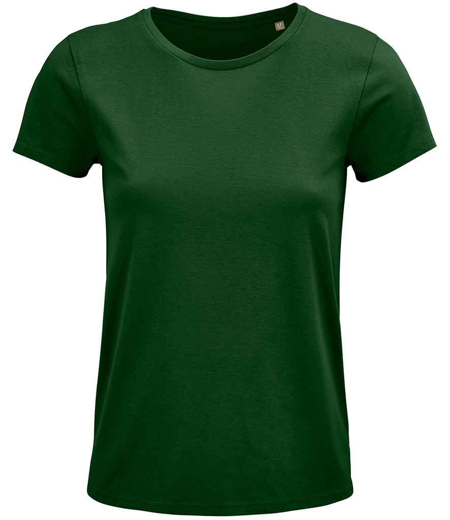 SOL'S Ladies Crusader Organic T-Shirt in Bottle Green, front view