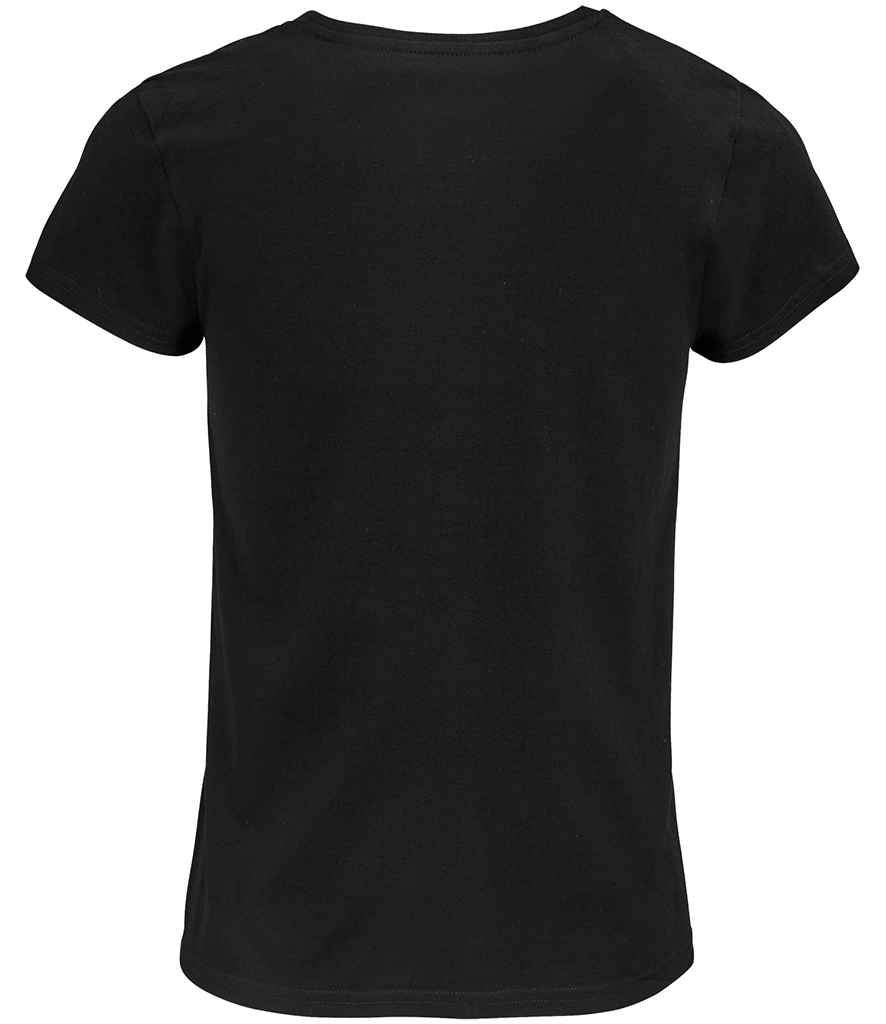 SOL'S Ladies Crusader Organic T-Shirt in Deep Black, back view