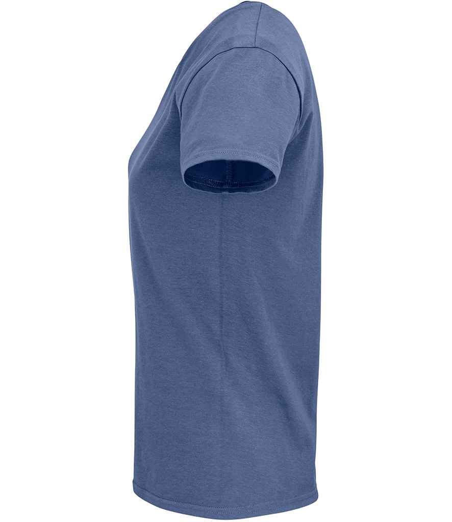 SOL'S Ladies Crusader Organic T-Shirt in Denim, side view