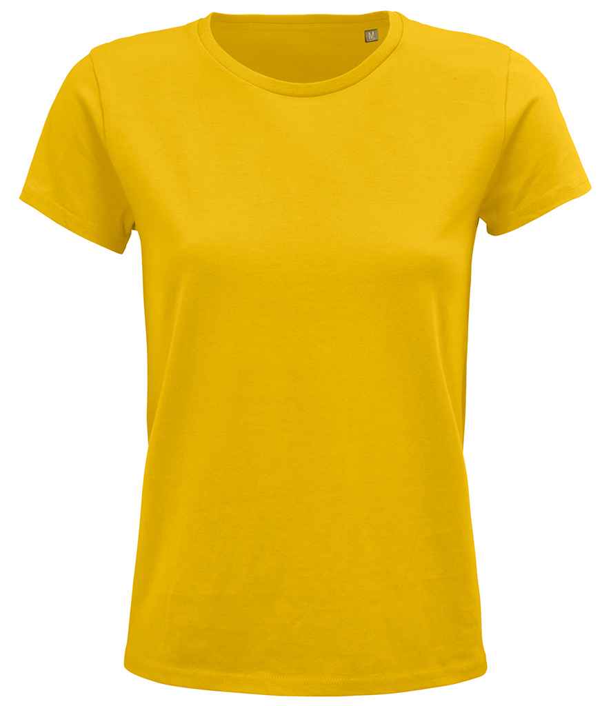 SOL'S Ladies Crusader Organic T-Shirt in Gold, front view