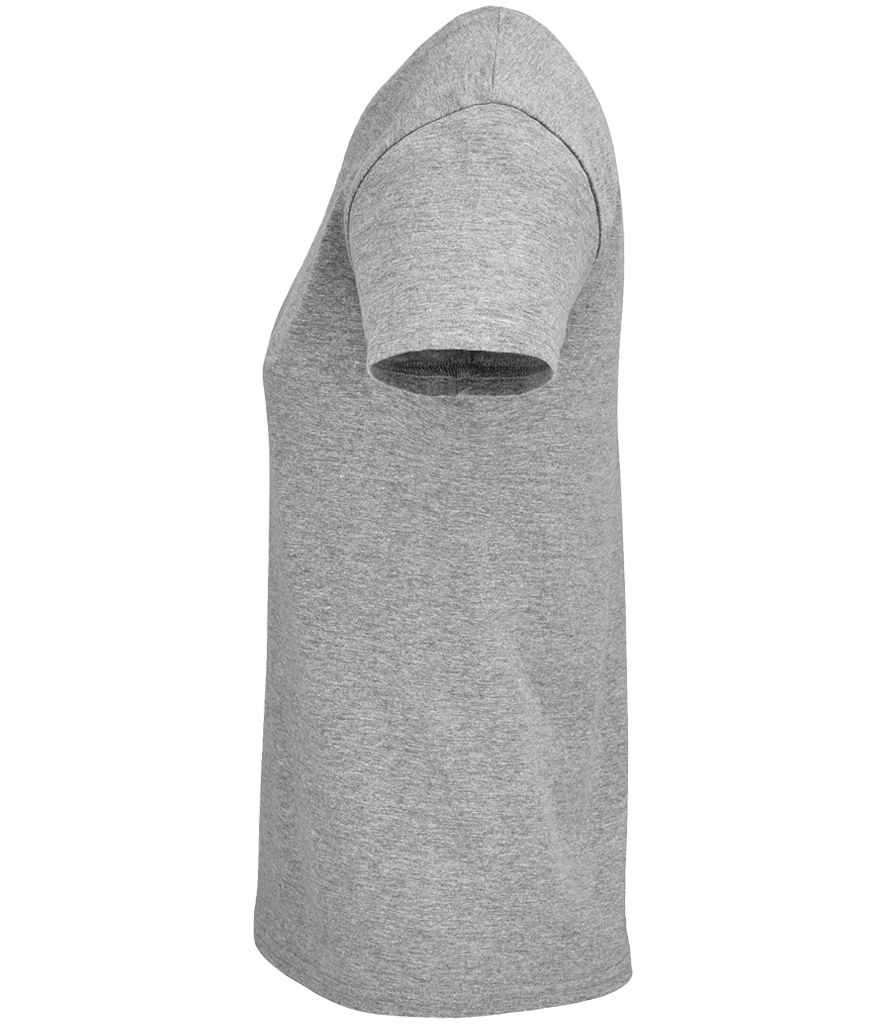 SOL'S Ladies Crusader Organic T-Shirt in Grey Marl, side view