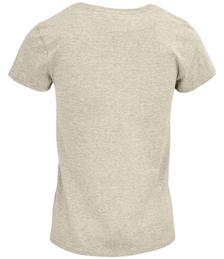 SOL'S Ladies Crusader Organic T-Shirt in Heather Beige, back view