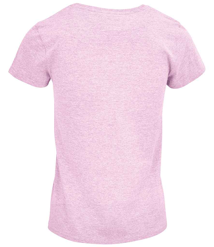 SOL'S Ladies Crusader Organic T-Shirt in Heather Pink, back view