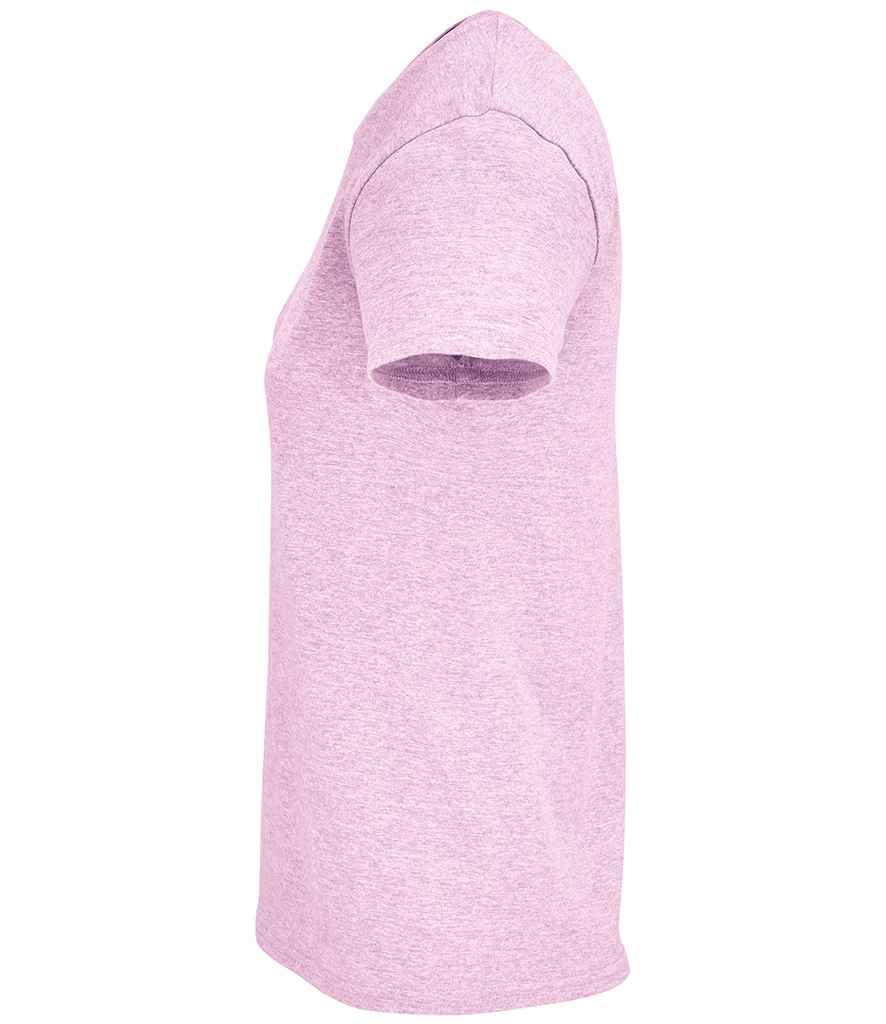 SOL'S Ladies Crusader Organic T-Shirt in Heather Pink, side view