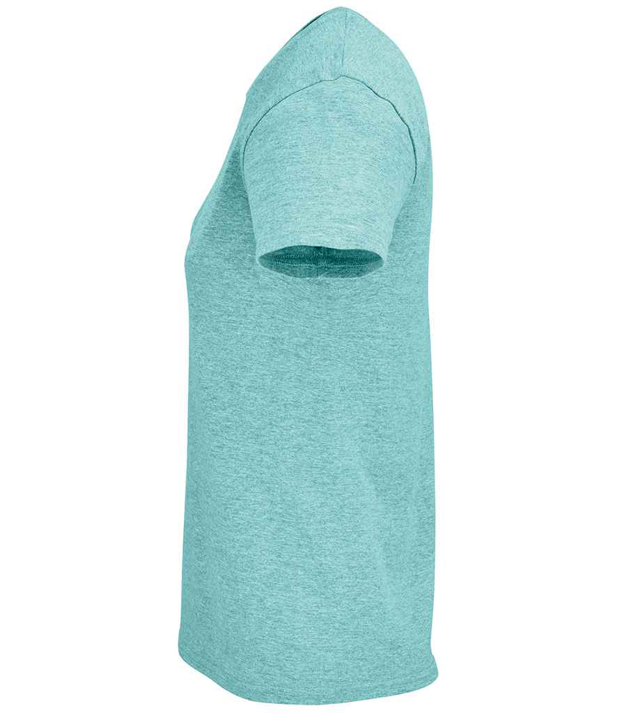 SOL'S Ladies Crusader Organic T-Shirt in Heather Light Green, side view