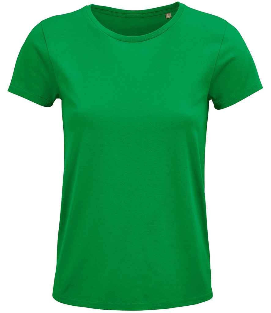 SOL'S Ladies Crusader Organic T-Shirt in Kelly Green, front view