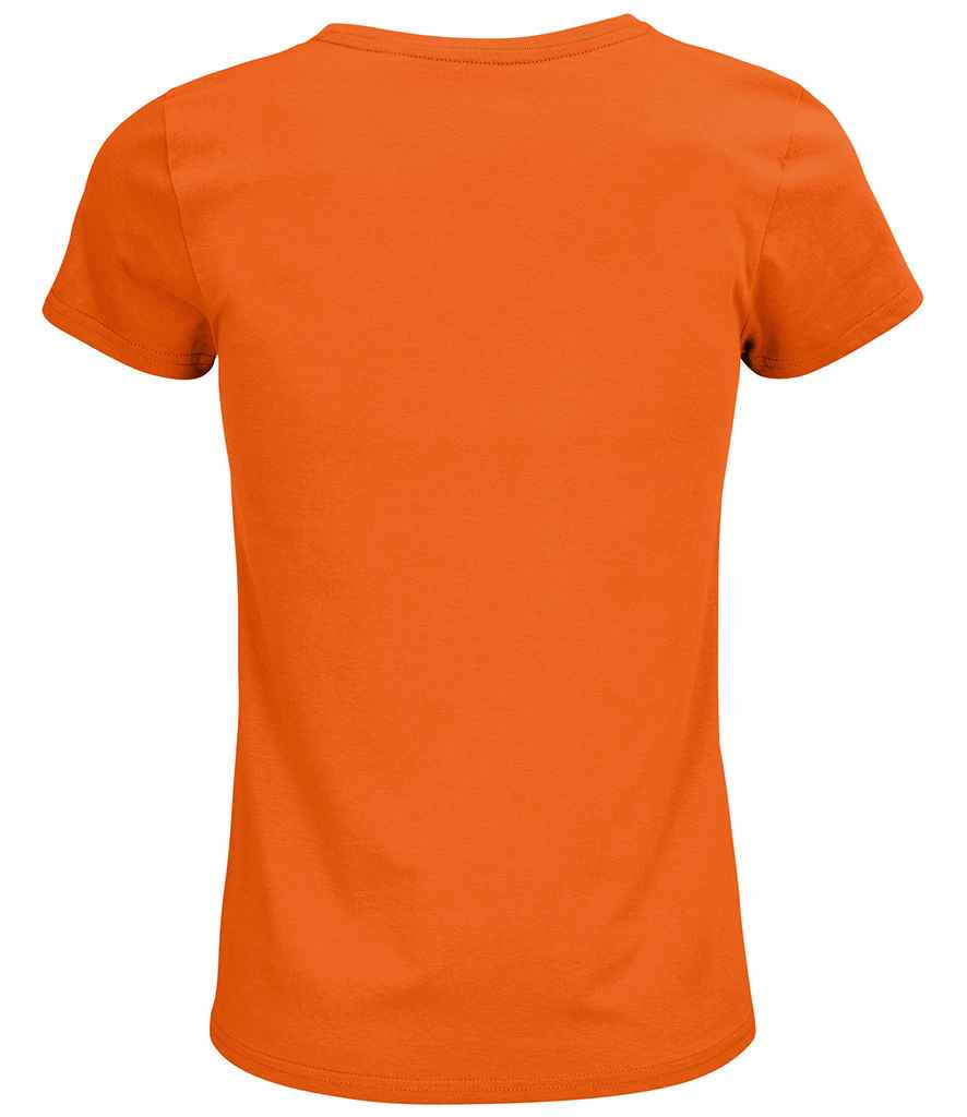 SOL'S Ladies Crusader Organic T-Shirt in Orange, back view