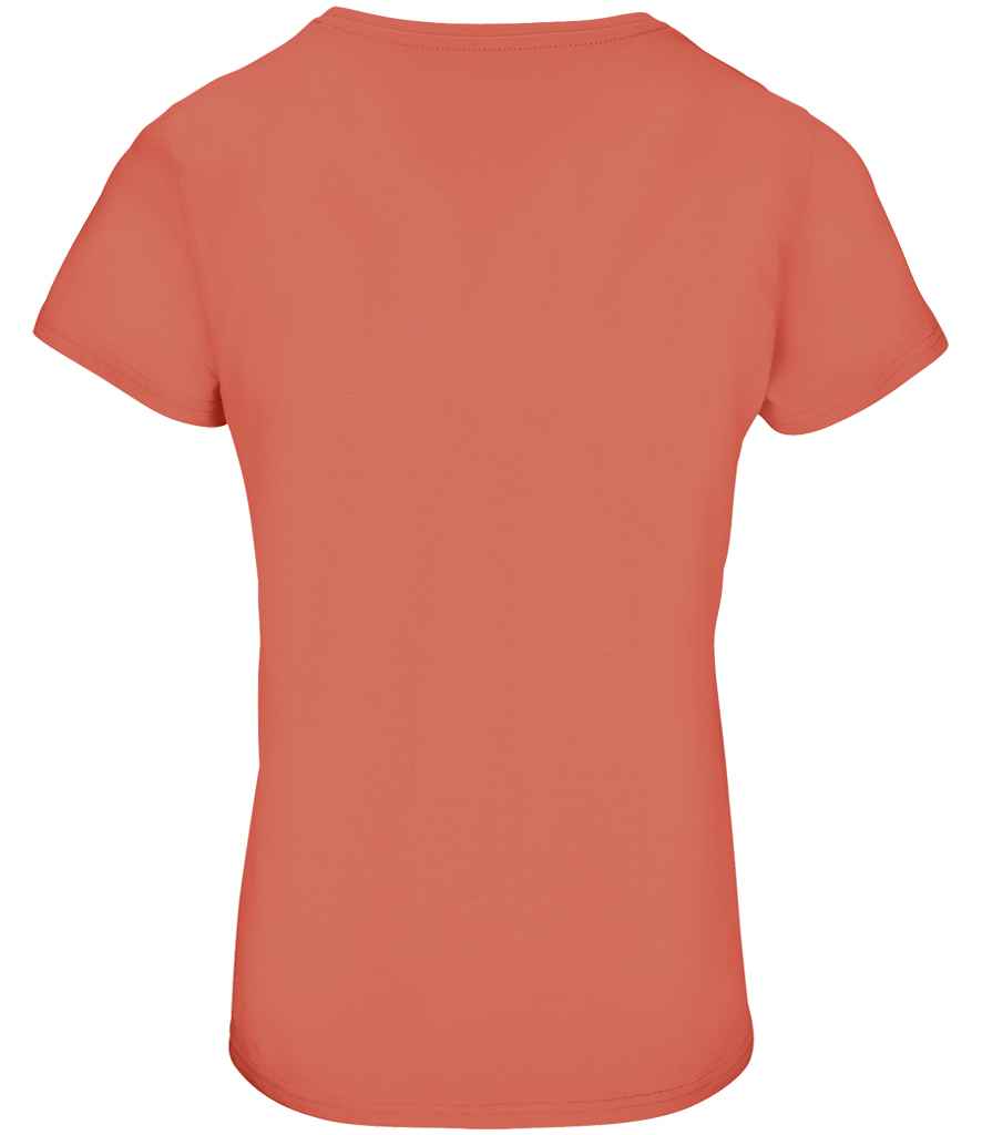 SOL'S Ladies Crusader Organic T-Shirt in Pop Orange, back view