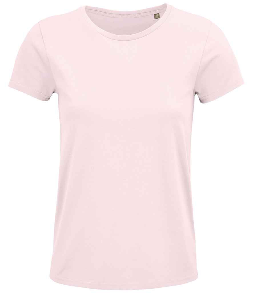 SOL'S Ladies Crusader Organic T-Shirt in Pale Pink, front view