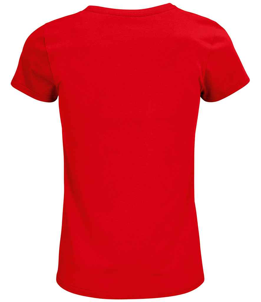 SOL'S Ladies Crusader Organic T-Shirt in Red, back view