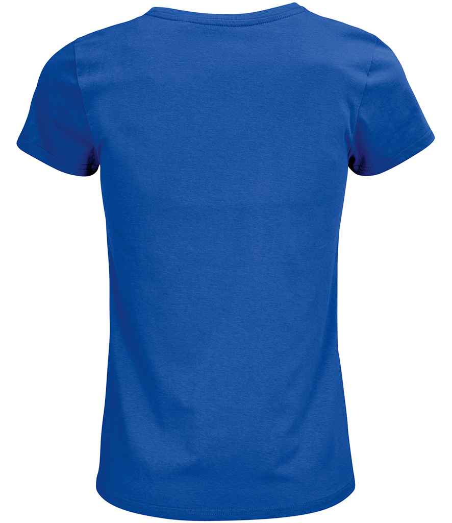 SOL'S Ladies Crusader Organic T-Shirt in Royal Blue, back view
