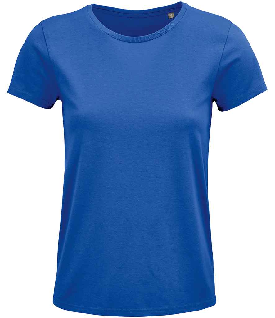 SOL'S Ladies Crusader Organic T-Shirt in Royal Blue, front view