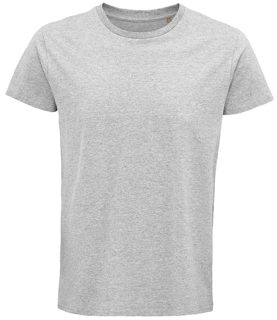 SOL'S Crusader Organic T-Shirt in Grey Marl, front view