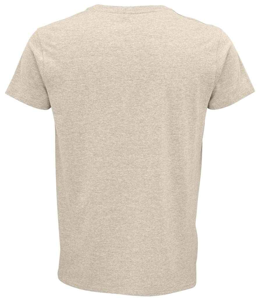 SOL'S Crusader Organic T-Shirt in Heather Beige, back view