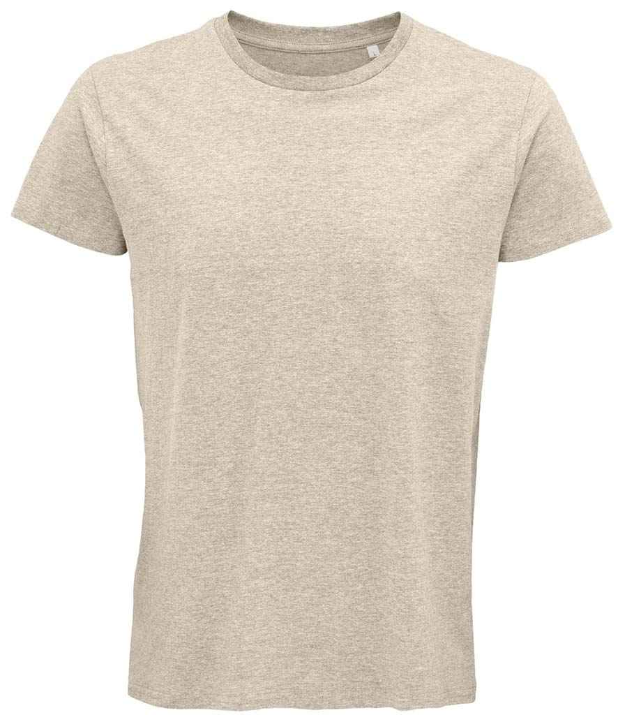 SOL'S Crusader Organic T-Shirt in Heather Beige, front view
