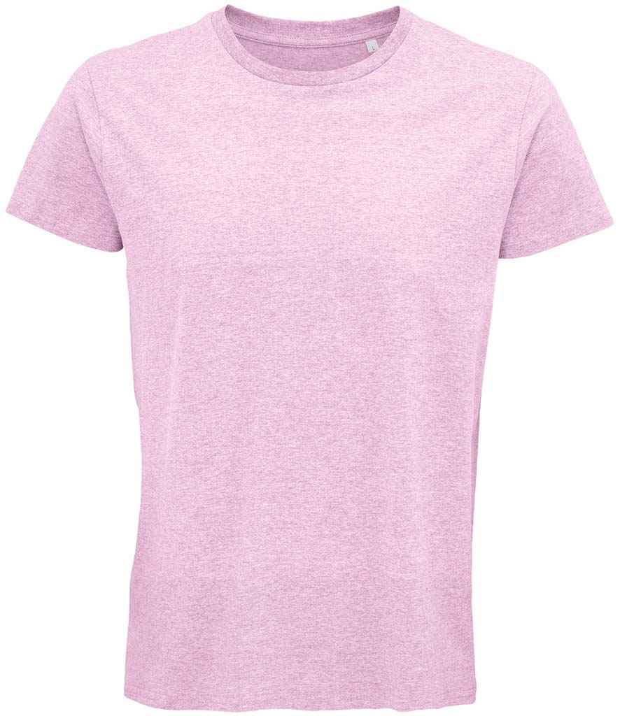 SOL'S Crusader Organic T-Shirt in Heather Pink, front view