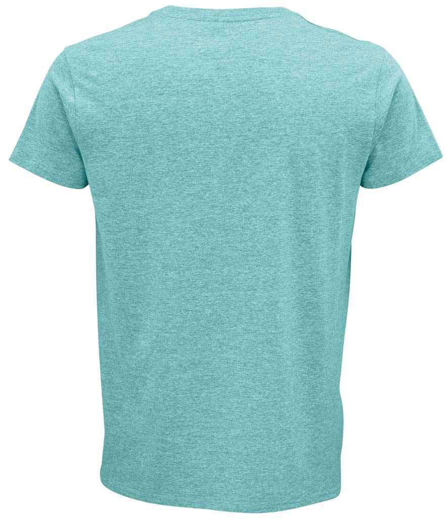 SOL'S Crusader Organic T-Shirt in Heather Light Green, back view
