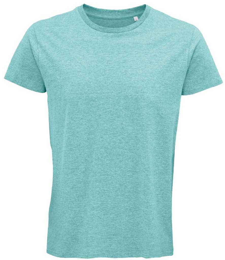 SOL'S Crusader Organic T-Shirt in Heather Light Green, front view
