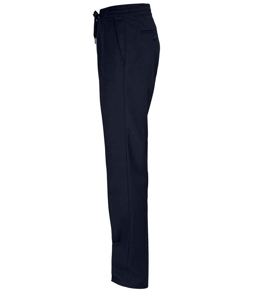 NEOBLU Germain Elasticated Waist Trousers in Night Blue, side view