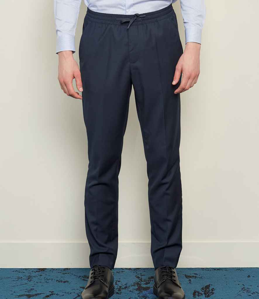 NEOBLU Germain Elasticated Waist Trousers in Night Blue