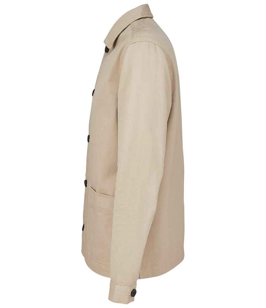NEOBLU Mael Workwear Utility Jacket in Light Brown, side view