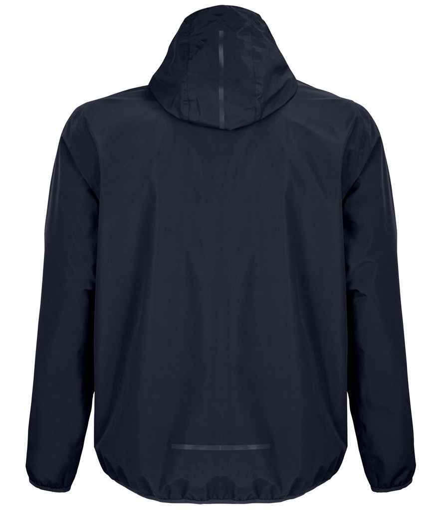 NEOBLU Unisex Andrea Waterproof Windbreaker Jacket in Night Blue, back view