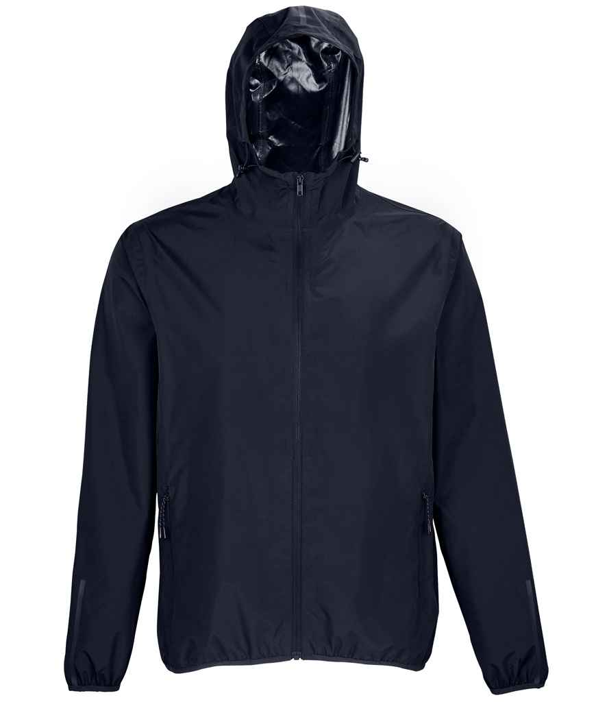 NEOBLU Unisex Andrea Waterproof Windbreaker Jacket in Night Blue, front view