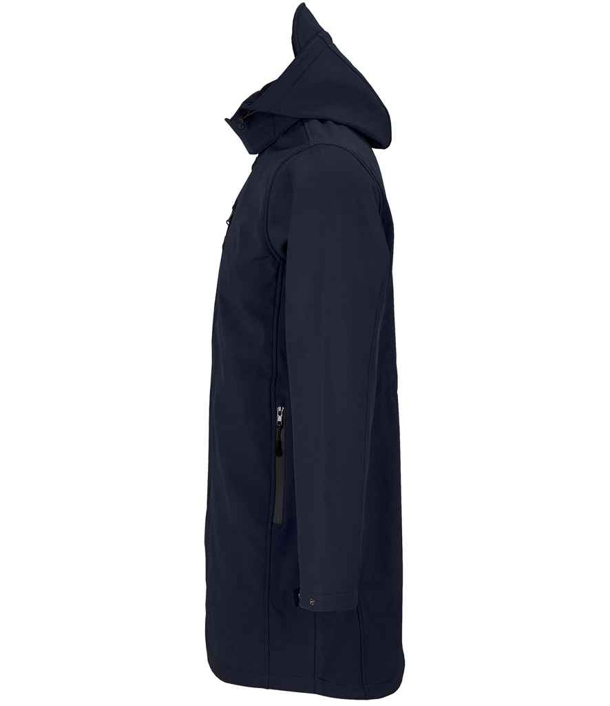 NEOBLU Achille Long Soft Shell Jacket in Night Blue, side view