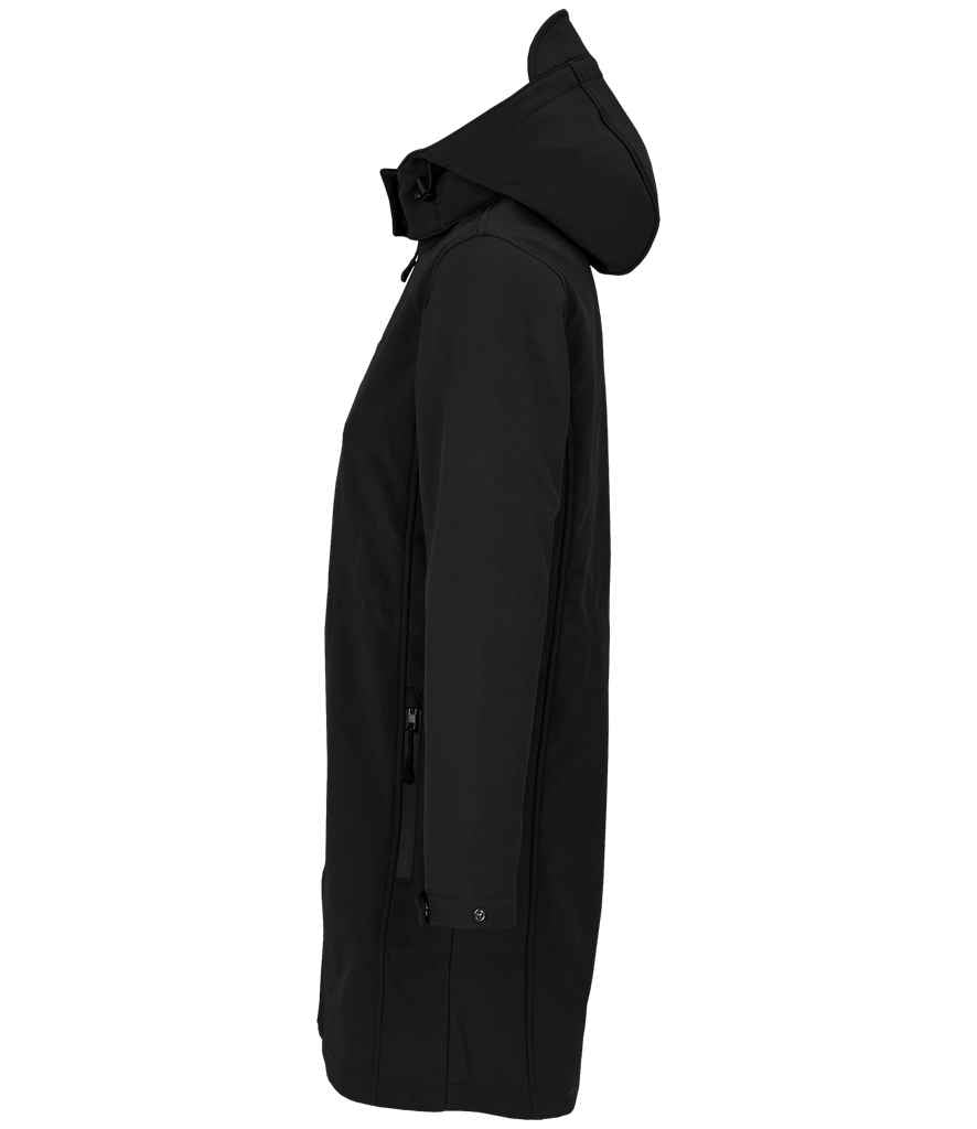 NEOBLU Ladies Achille Long Soft Shell Jacket in Deep Black, side view