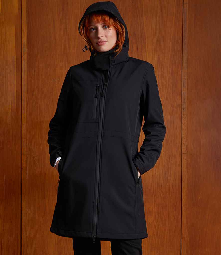 NEOBLU Ladies Achille Long Soft Shell Jacket in Deep Black