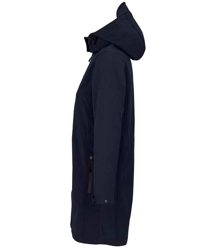 NEOBLU Ladies Achille Long Soft Shell Jacket in Night Blue, side view