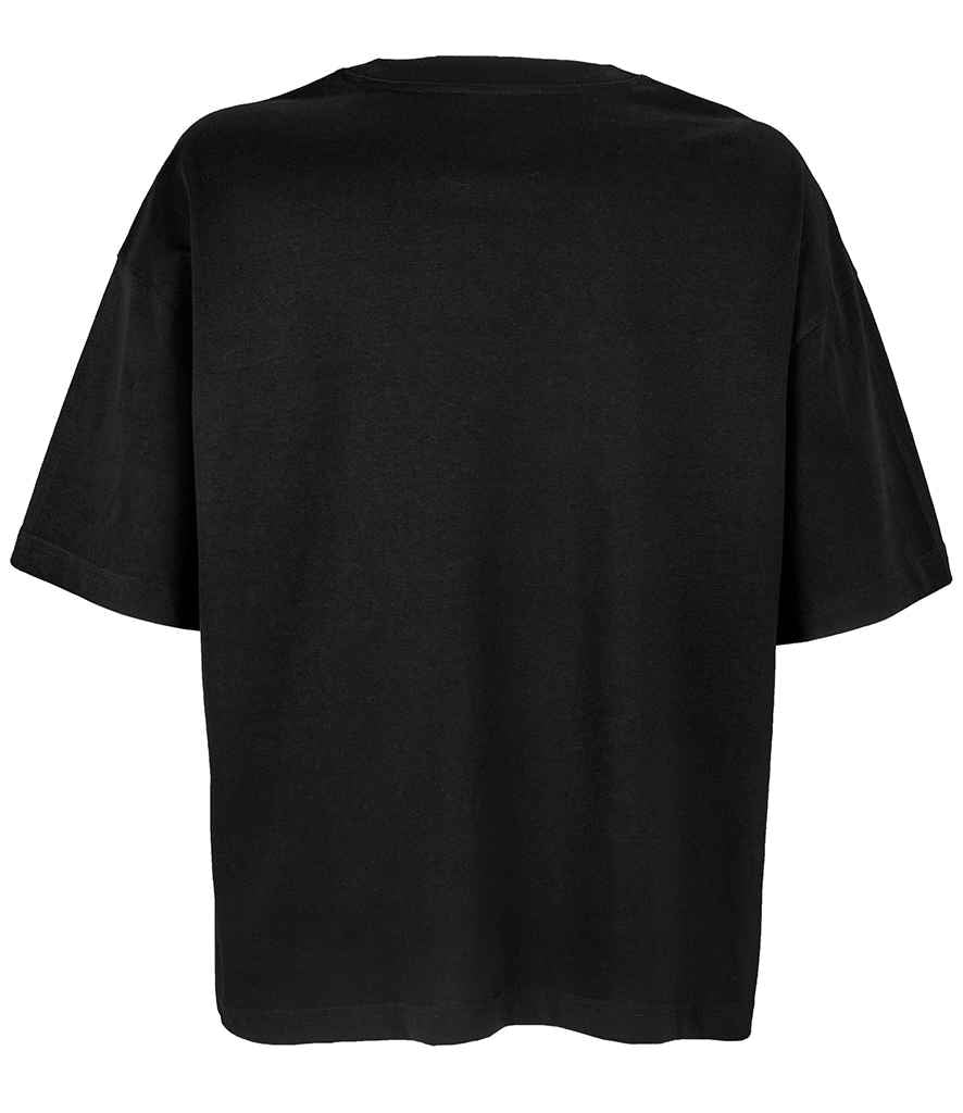 SOL'S Ladies Boxy Oversized Organic T-Shirt in Deep Black, back view
