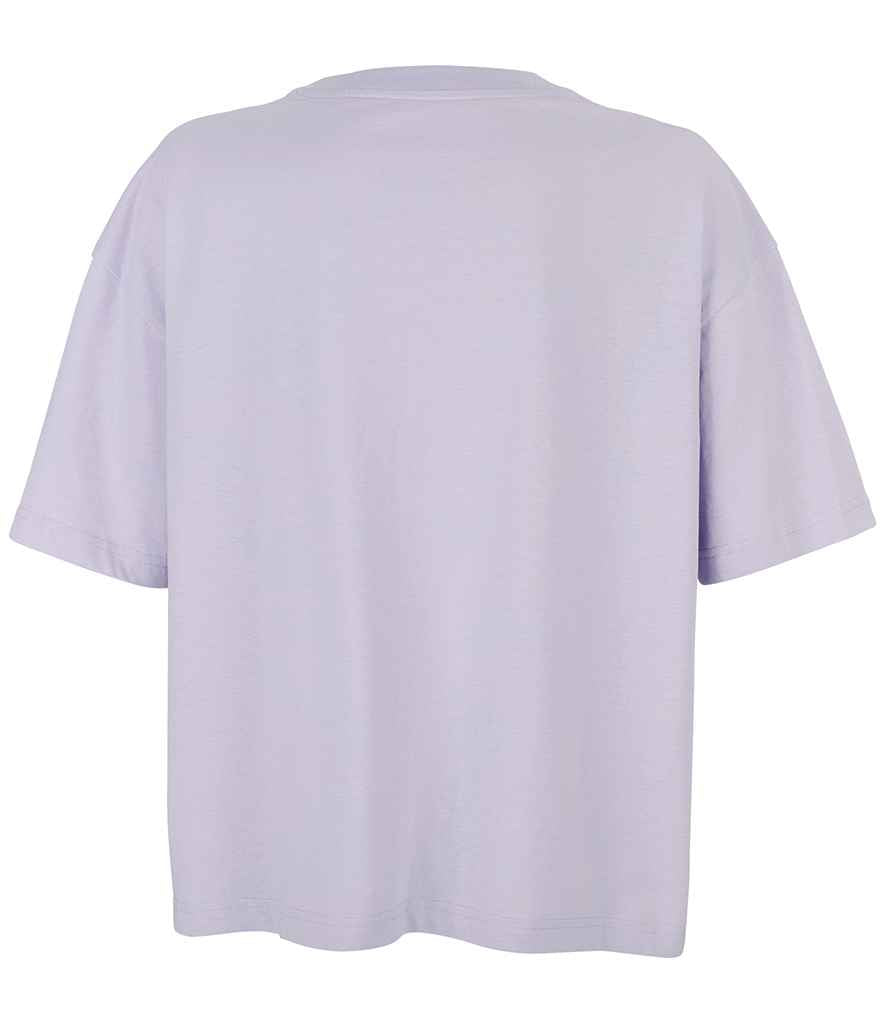 SOL'S Ladies Boxy Oversized Organic T-Shirt in Lilac, back view