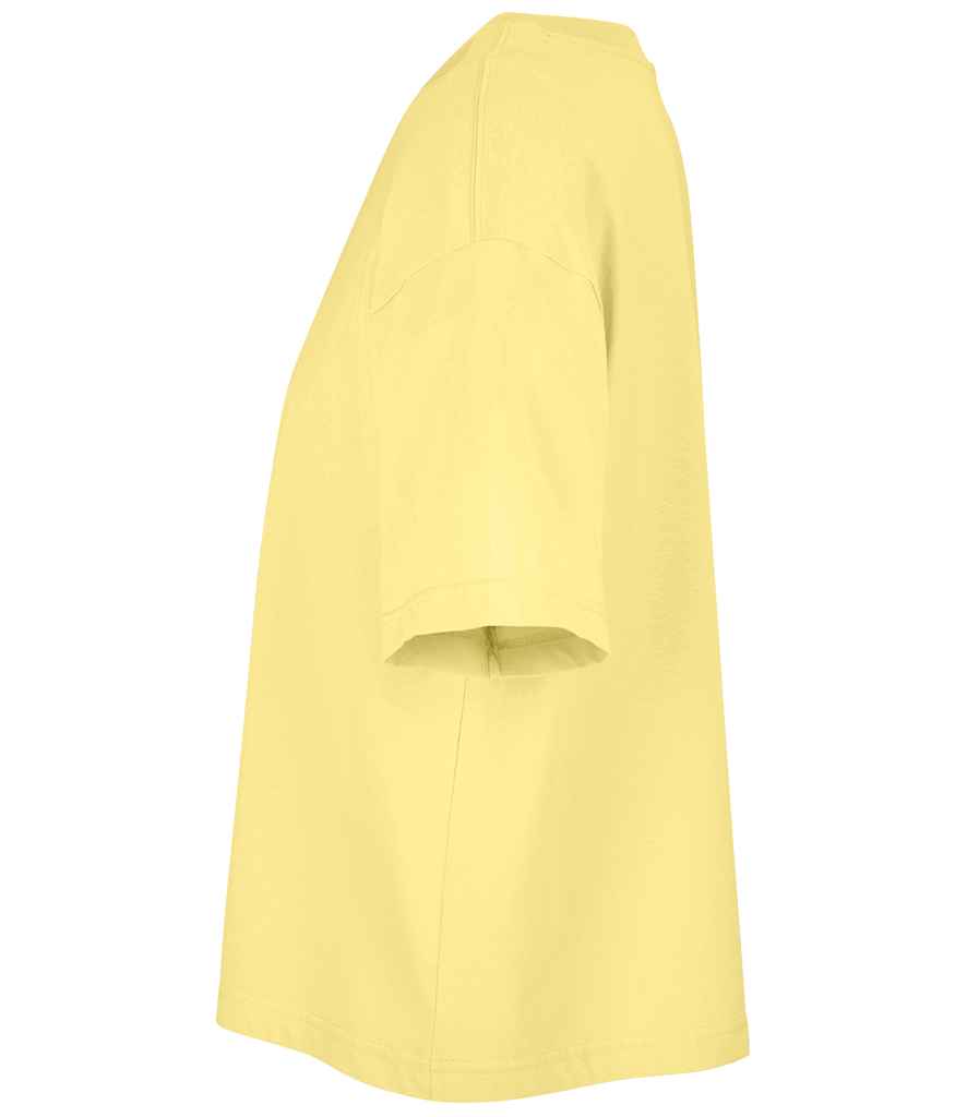 SOL'S Ladies Boxy Oversized Organic T-Shirt in Light Yellow, side view