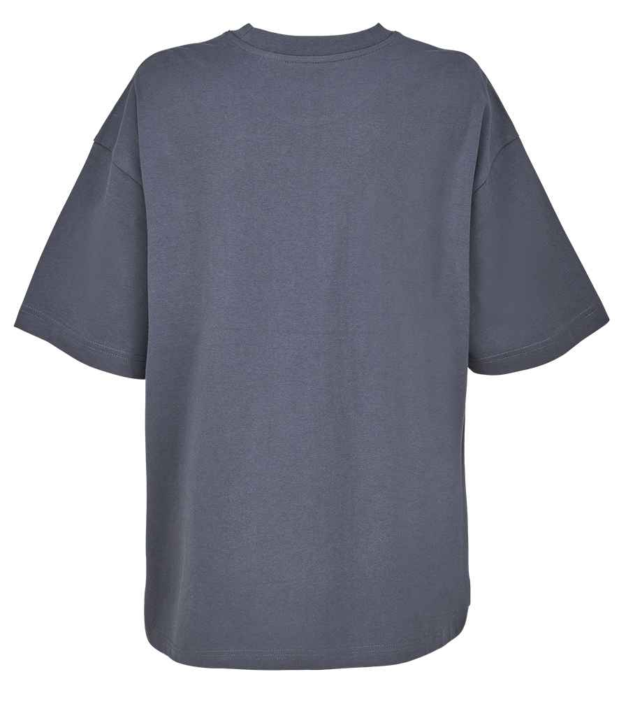 SOL'S Ladies Boxy Oversized Organic T-Shirt in Mouse Grey, back view