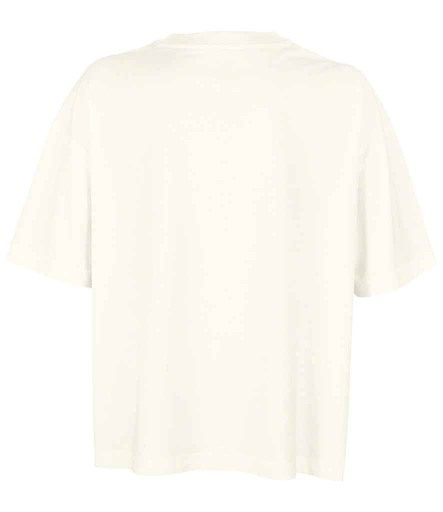 SOL'S Ladies Boxy Oversized Organic T-Shirt in Off White, back view