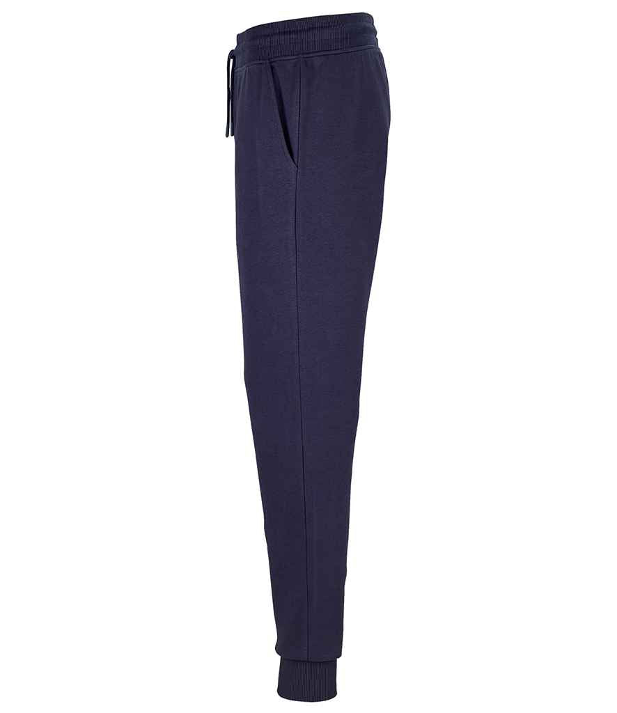 SOL'S Unisex Jumbo Organic Jog Pants in French Navy, side view