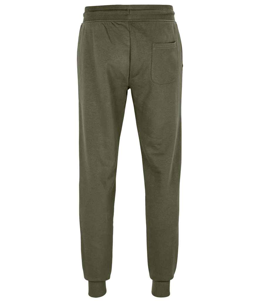 SOL'S Unisex Jumbo Organic Jog Pants in Khaki, back view