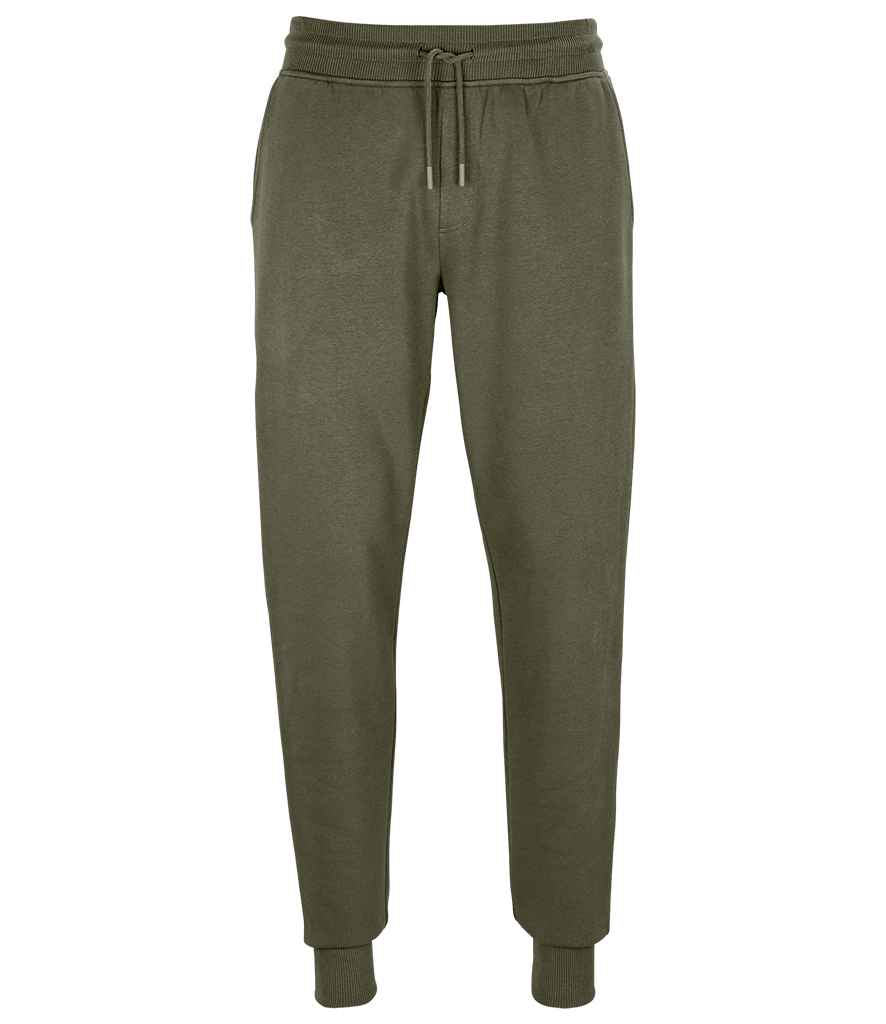 SOL'S Unisex Jumbo Organic Jog Pants in Khaki, front view
