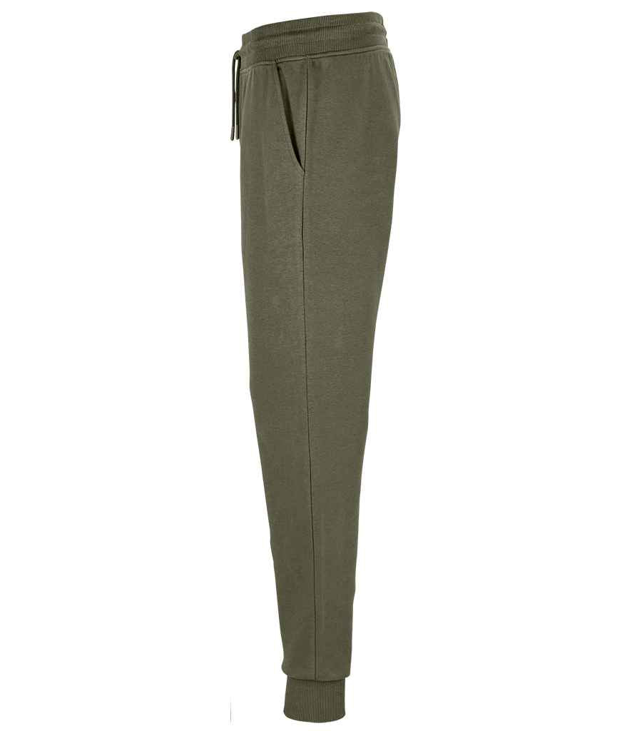 SOL'S Unisex Jumbo Organic Jog Pants in Khaki, side view