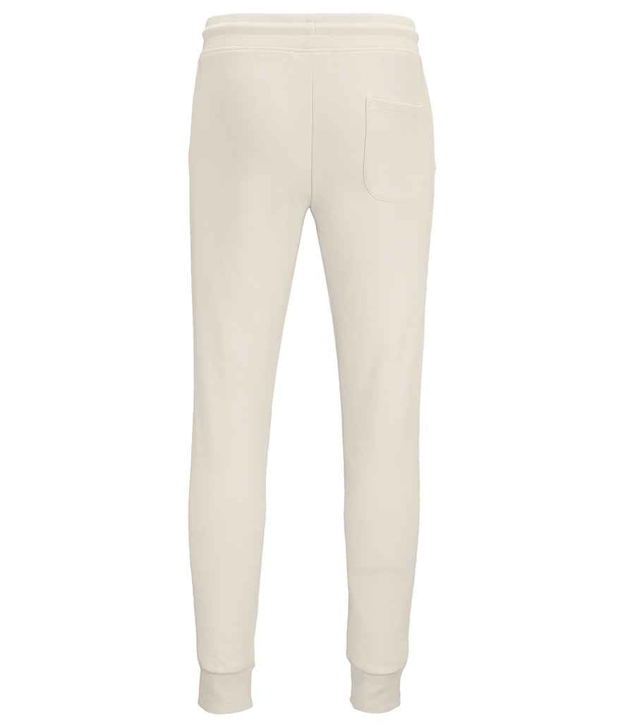 SOL'S Unisex Jumbo Organic Jog Pants in Off White, back view