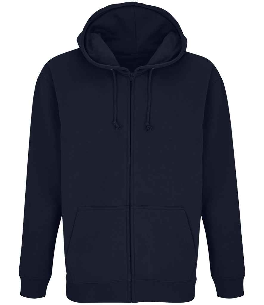 SOL'S Unisex Carter Full Zip Hoodie in French Navy, front view