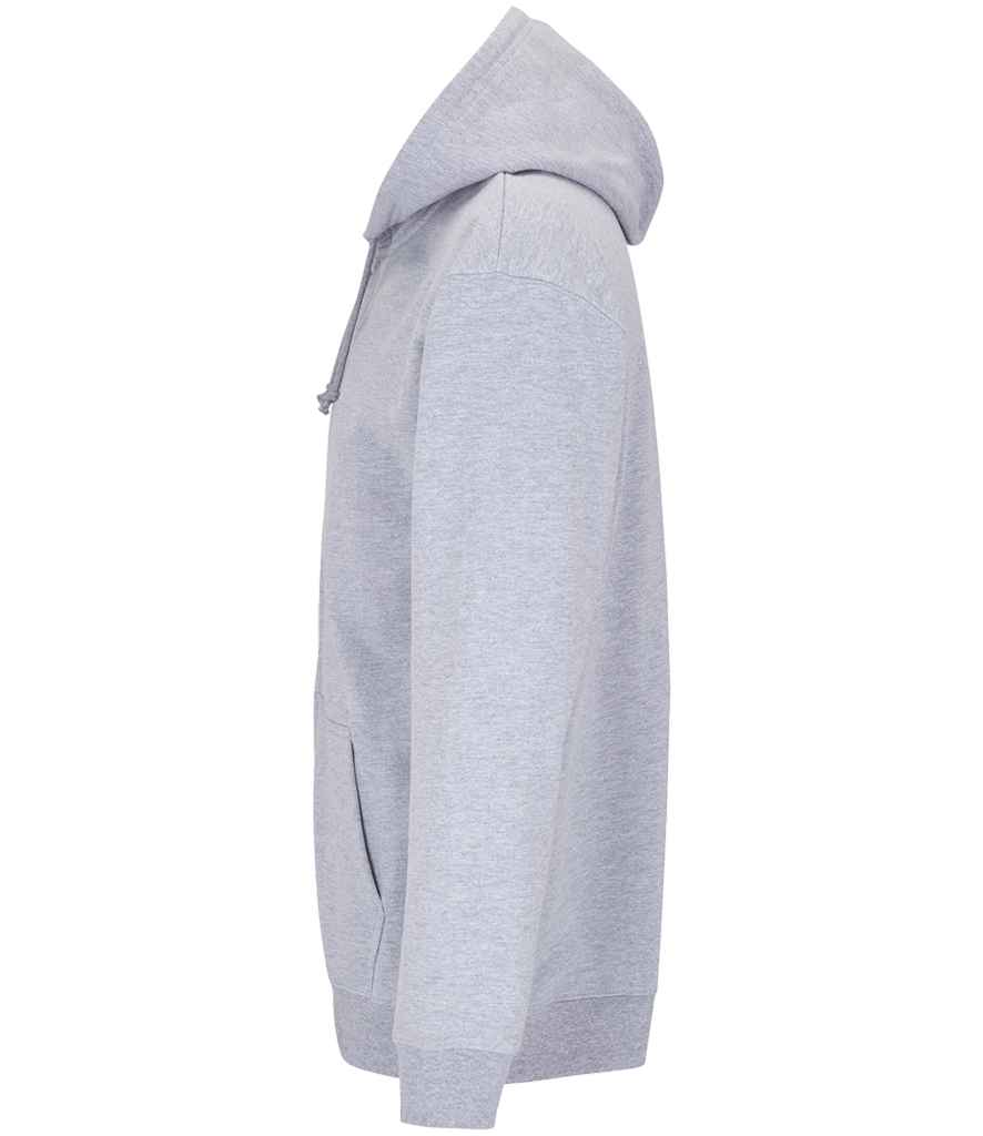 SOL'S Unisex Carter Full Zip Hoodie in Grey Marl, side view