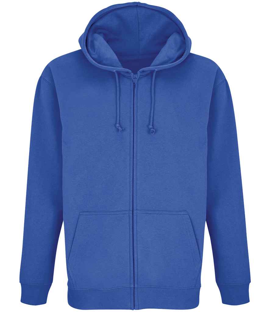 SOL'S Unisex Carter Full Zip Hoodie in Royal Blue, front view