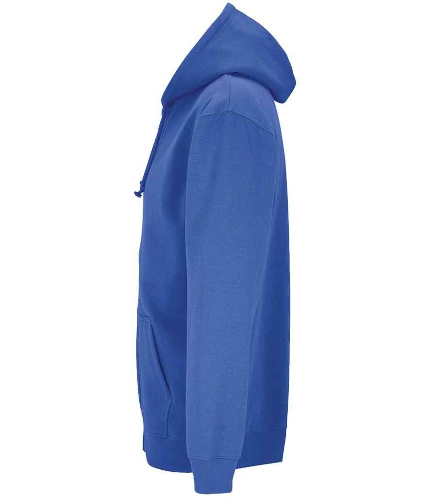 SOL'S Unisex Carter Full Zip Hoodie in Royal Blue, side view