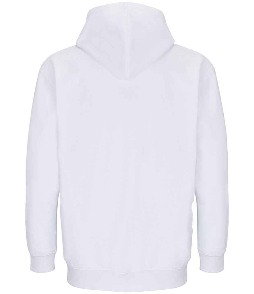 SOL'S Unisex Carter Full Zip Hoodie in White, back view