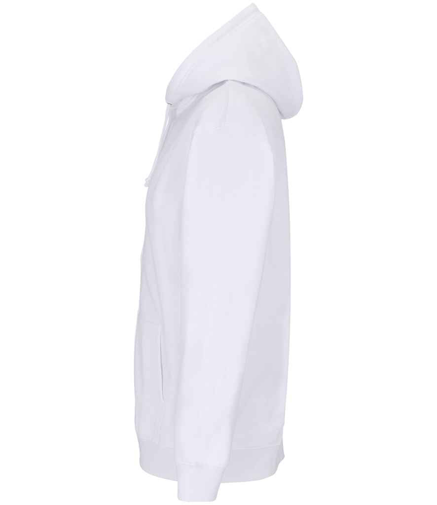 SOL'S Unisex Carter Full Zip Hoodie in White, side view