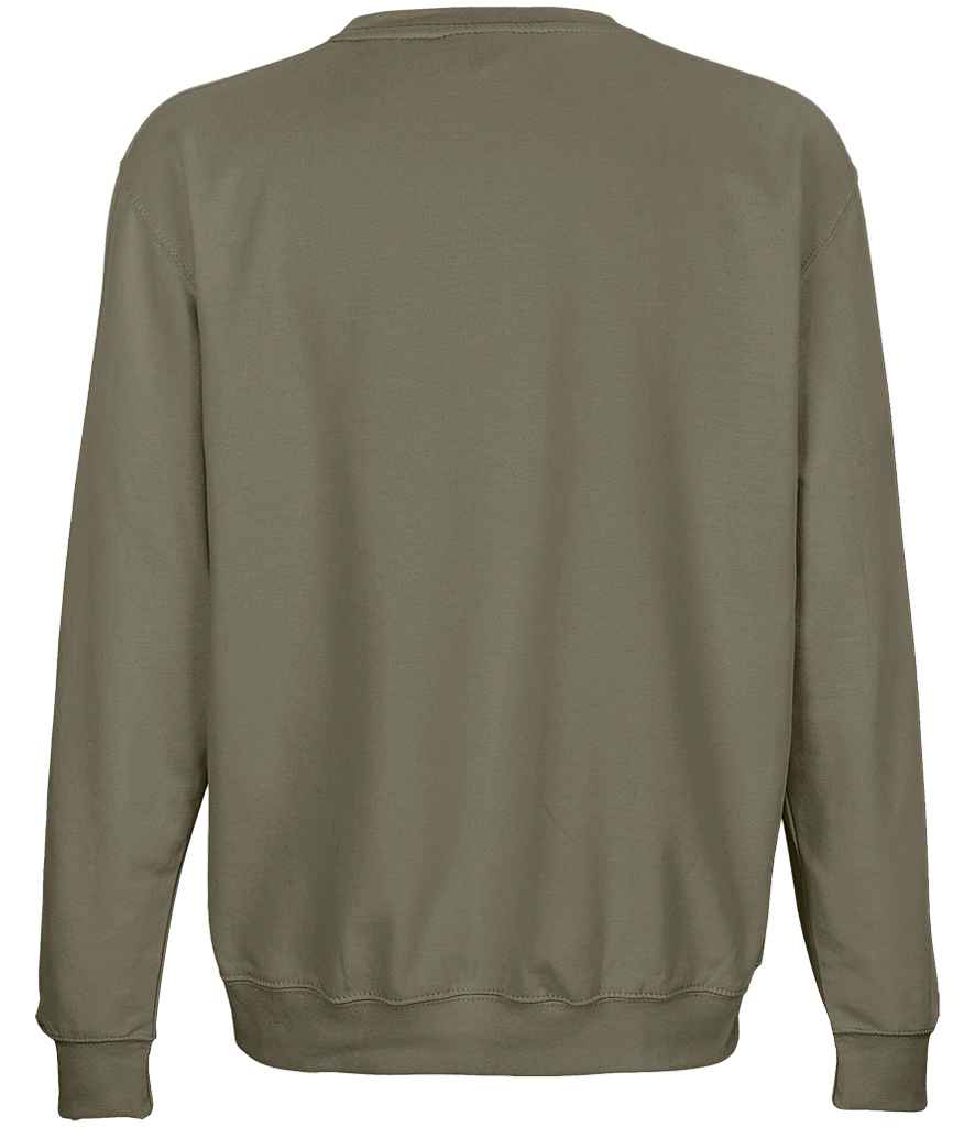 SOL'S Unisex Columbia Sweatshirt in Army, back view