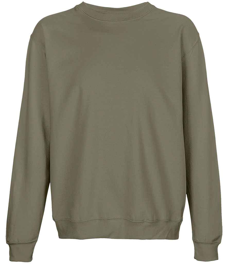 SOL'S Unisex Columbia Sweatshirt in Army, front view