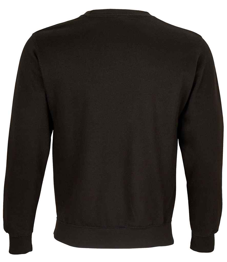 SOL'S Unisex Columbia Sweatshirt in Black, back view